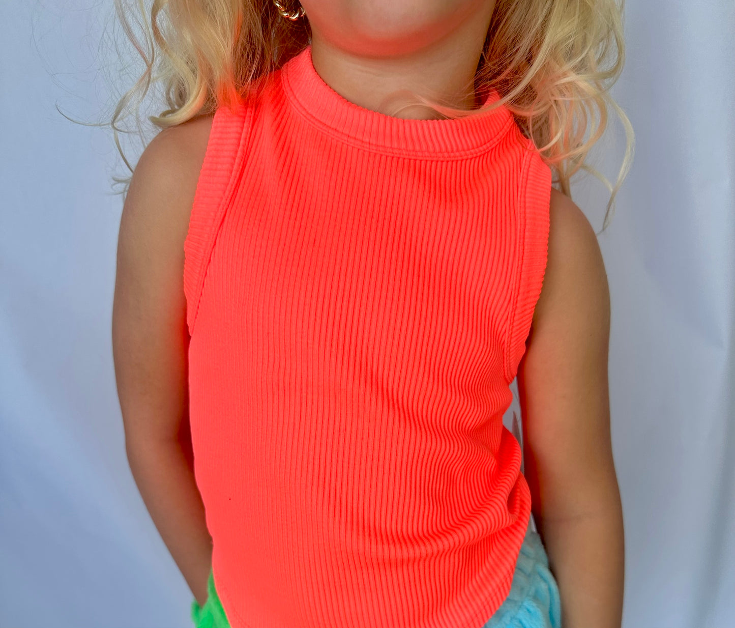 Neon Orange Racer Back Top