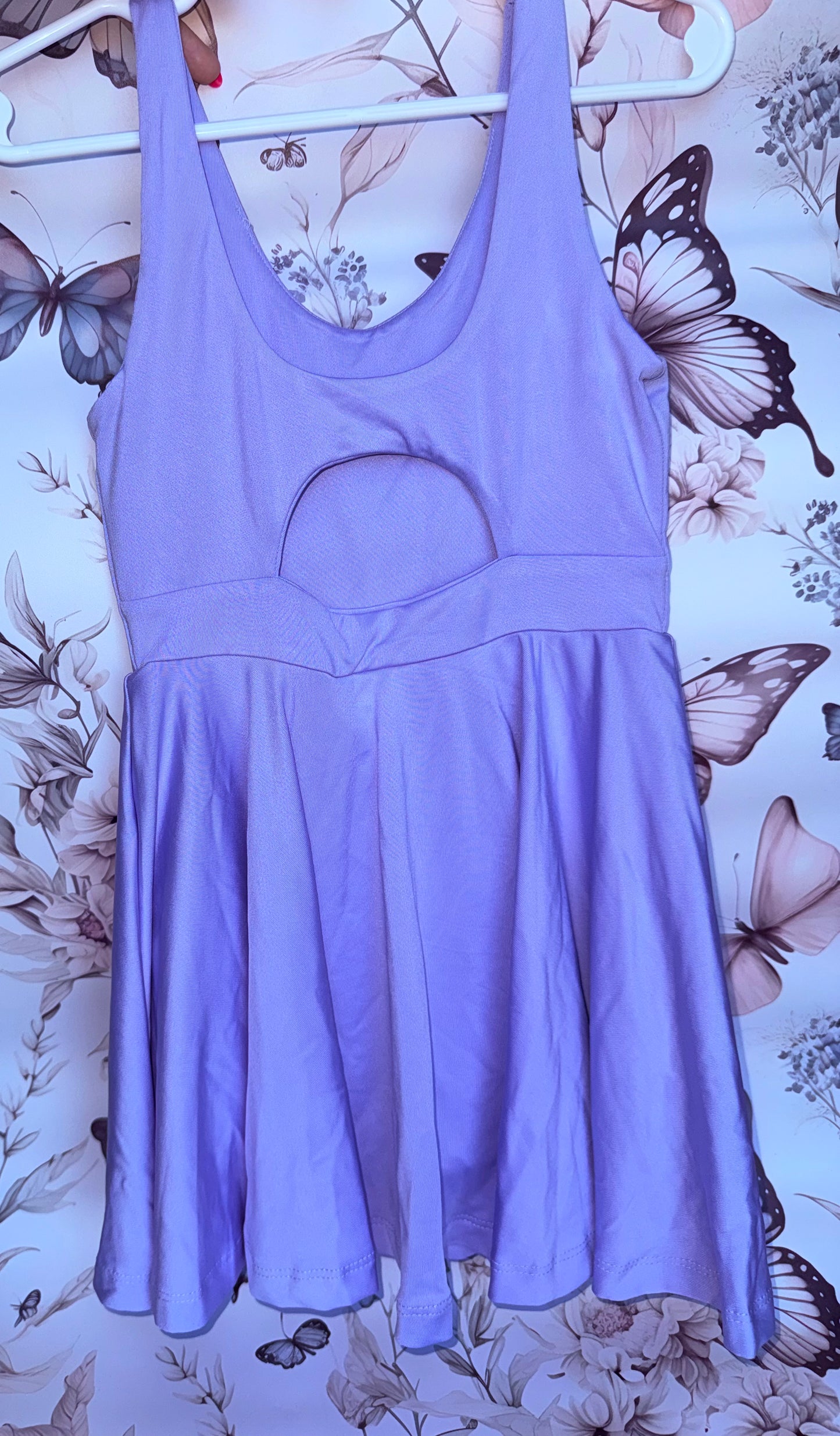Golfing girl-purple athletic dress