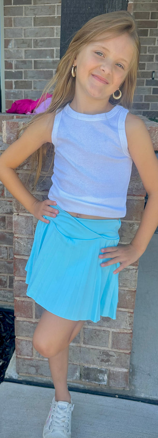 Cheer girl Pleated skort🩵