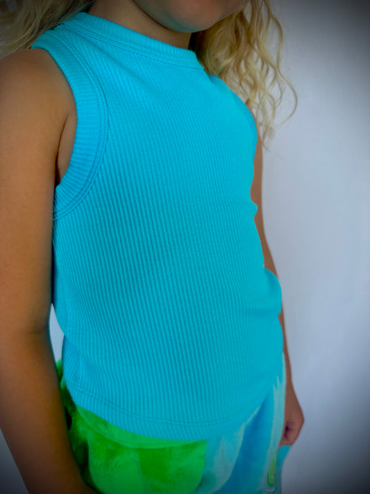 Turquoise Racer Back Top