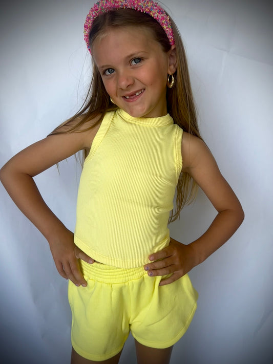 Butter Yellow Racer Back Top