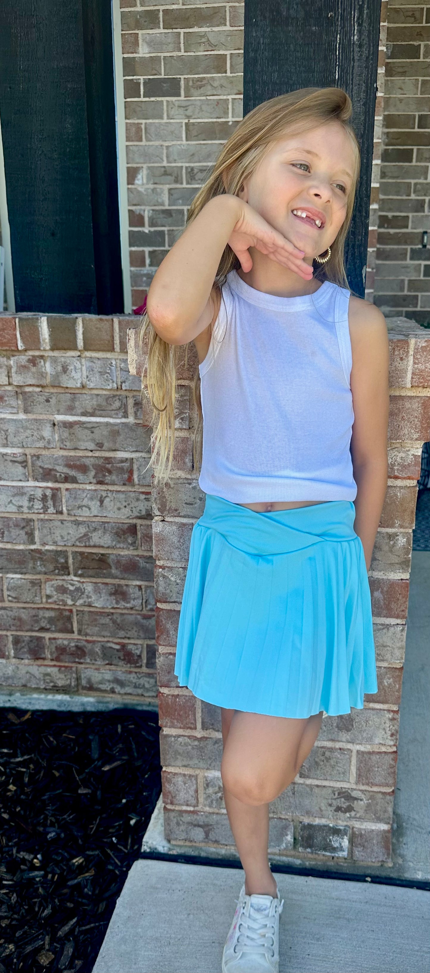 Cheer girl Pleated skort🩵