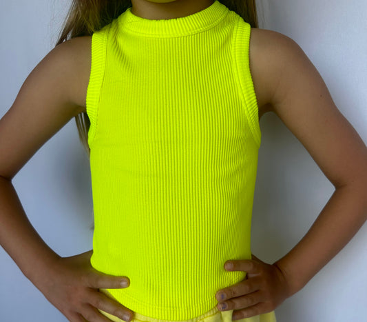 Neon Yellow Racer Back Top